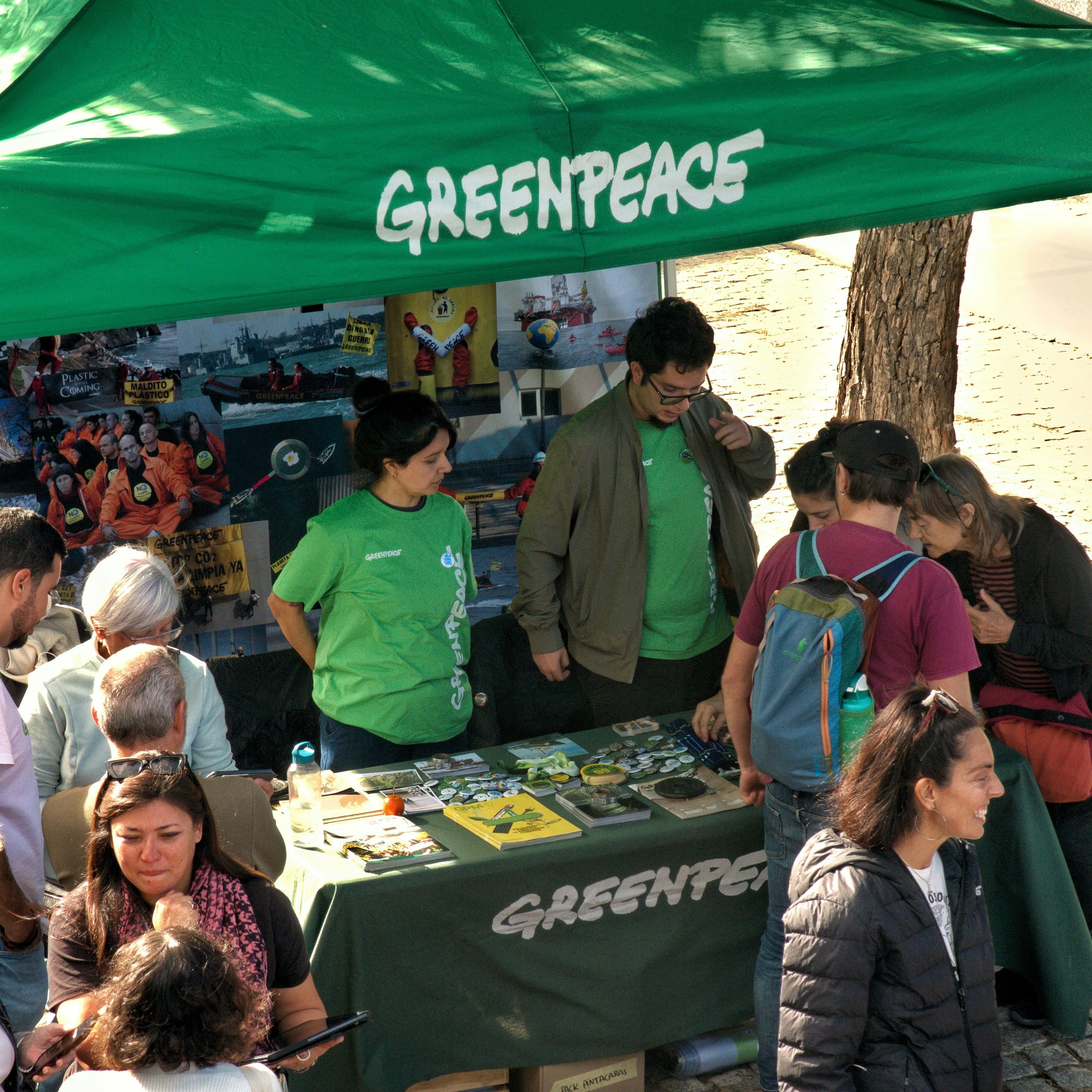 Community organizing supplies arranged for an event setup